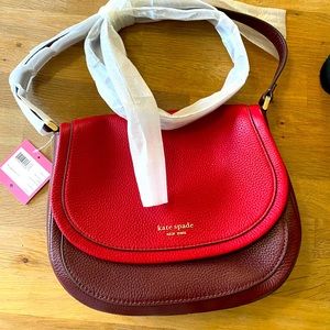 Kate Spade Large Red Saddle Bag